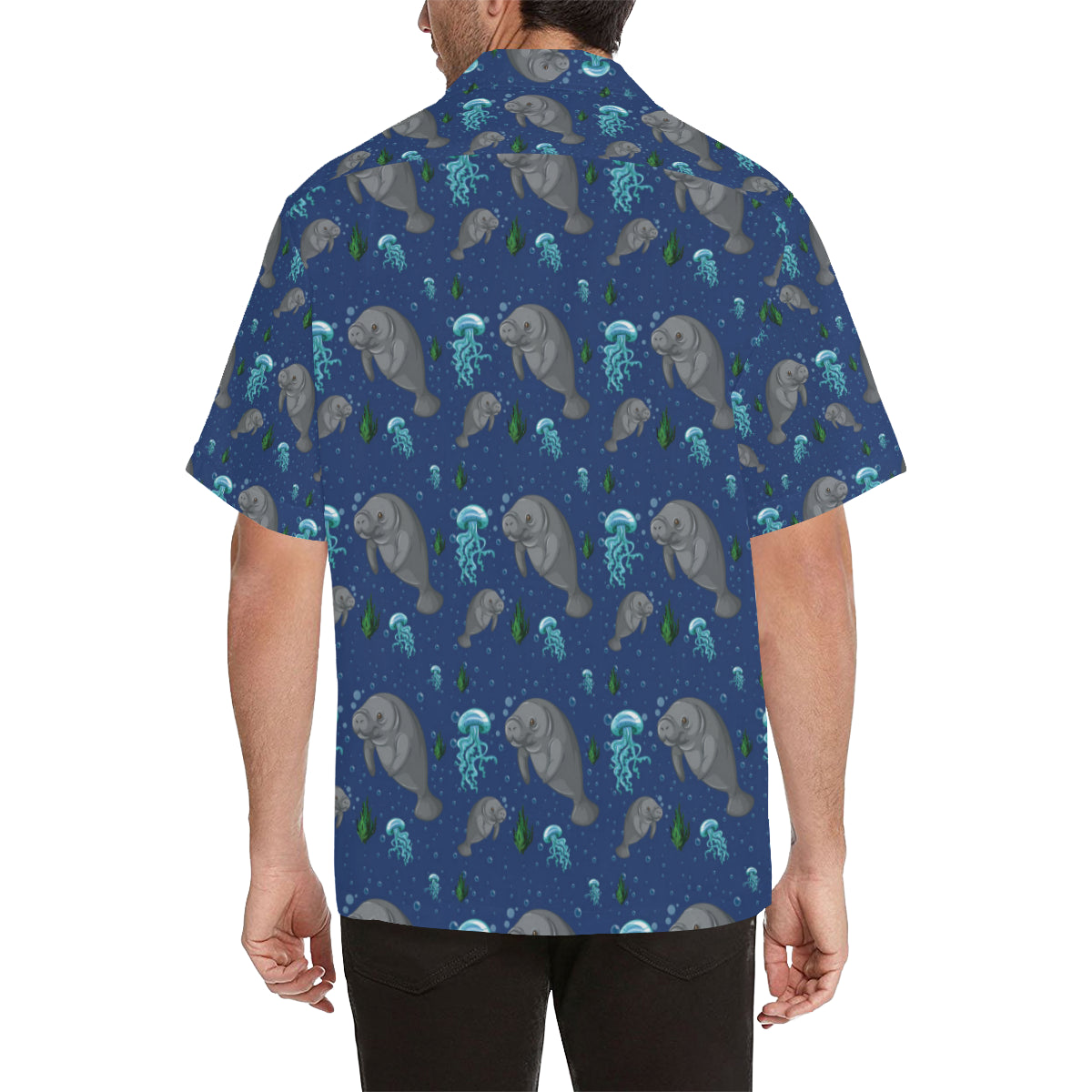 Manatee Pattern Print Design 01 Men's Hawaiian Shirt