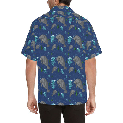 Manatee Pattern Print Design 01 Men's Hawaiian Shirt