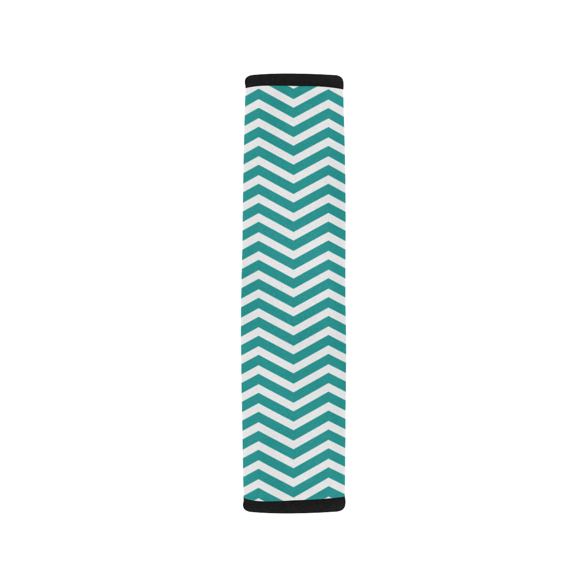 Chevron Teal Pattern Print Design 02 Car Seat Belt Cover