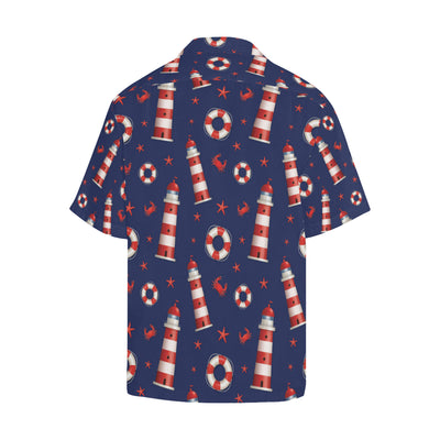 Nautical Pattern Print Design A03 Men's Hawaiian Shirt