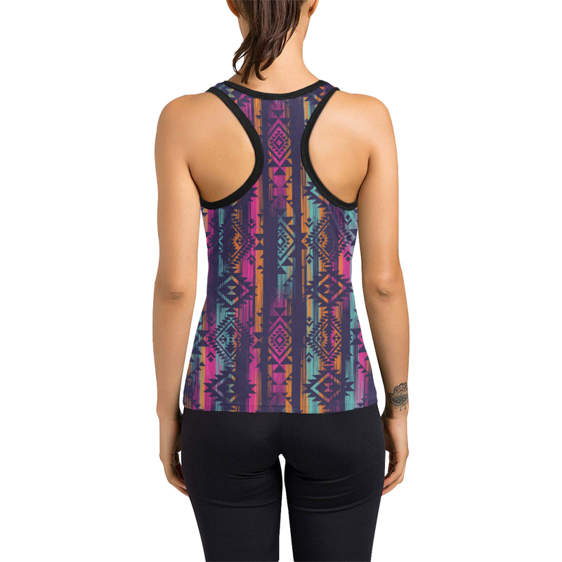 Line Tribal Aztec Women's Racerback Tank Top