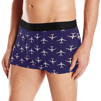 Airplane Pattern Print Design 03 Men's Boxer Briefs