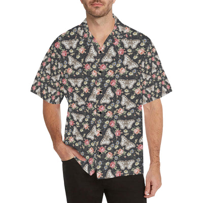 Butterfly Flower Pattern Print Design 07 Men's Hawaiian Shirt