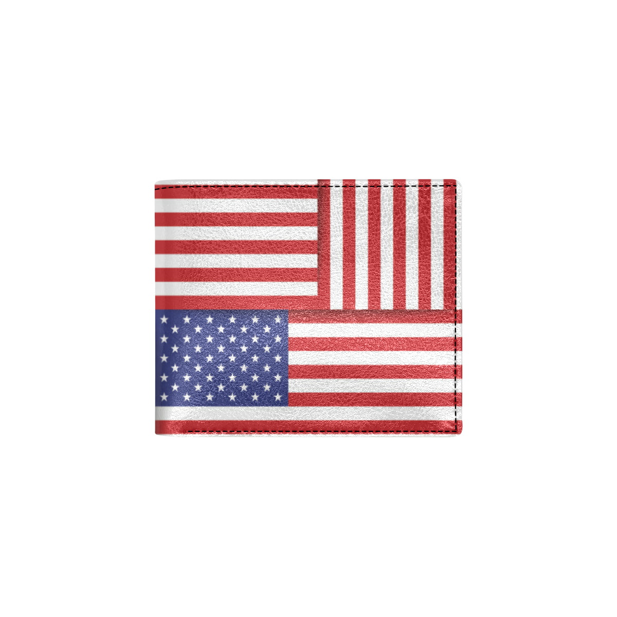 Patriotic US Flag Pattern Print Design A01 Men's ID Card Wallet