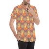 Buddha Indian Colorful Print Men's Short Sleeve Button Up Shirt