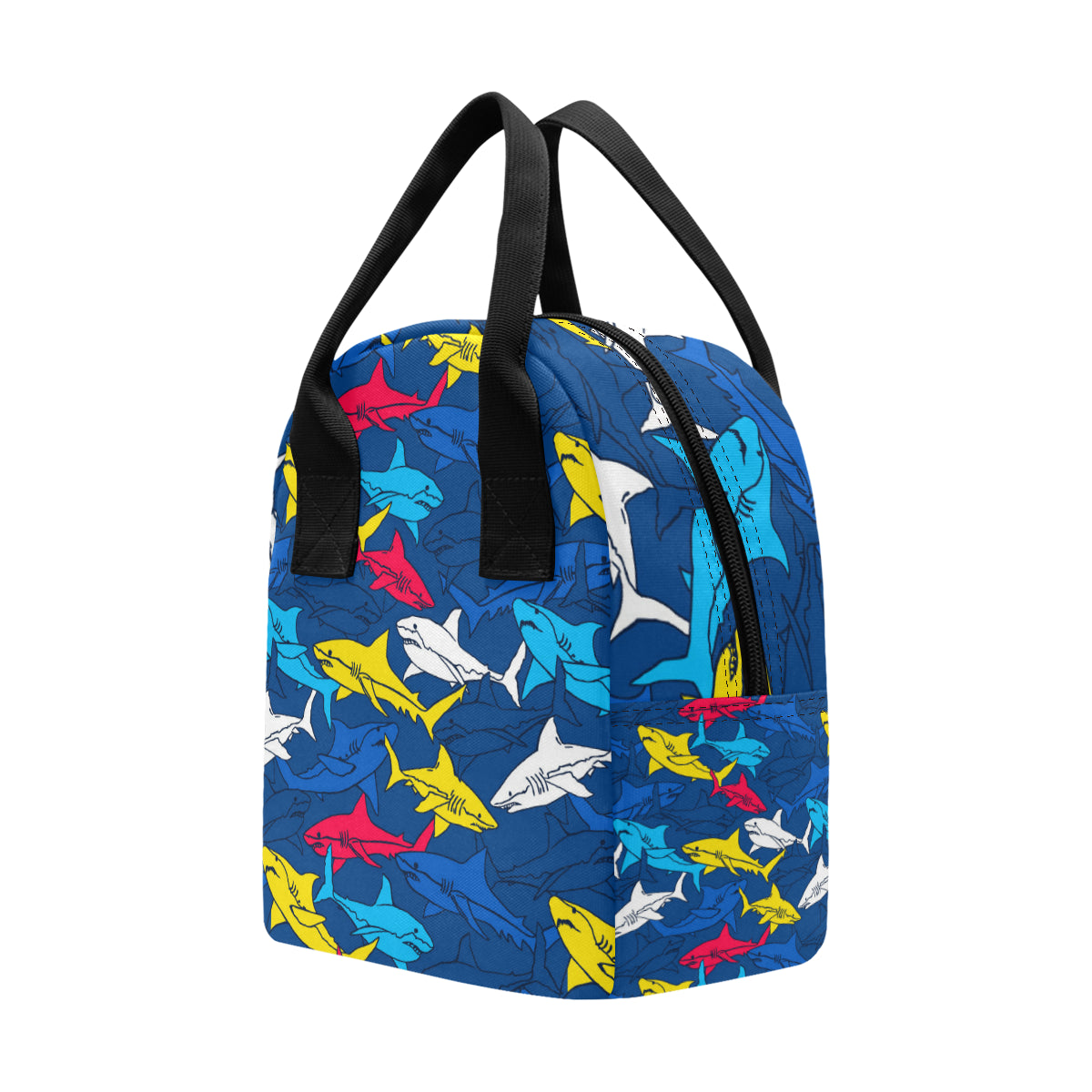 Shark Color Pattern Insulated Lunch Bag