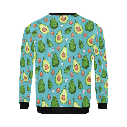 Avocado Pattern Print Design AC05 Men Long Sleeve Sweatshirt