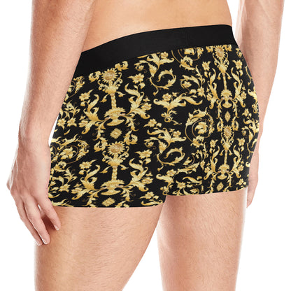 Baroque Golden Pattern Print Design 04 Men's Boxer Briefs