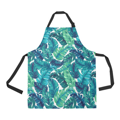 Brightness Tropical Palm Leaves Apron with Pocket