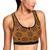 African Pattern Print Design 05 Sports Bra