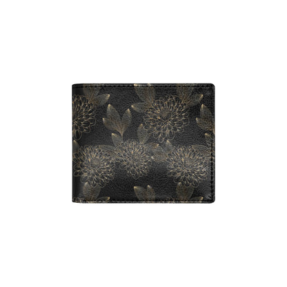Dahlia Pattern Print Design DH04 Men's ID Card Wallet