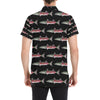 Barracuda Pattern Print Design 02 Men's Short Sleeve Button Up Shirt