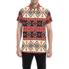 Navajo Pattern Print Design A05 Men's Short Sleeve Button Up Shirt