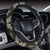 Owl Branch Themed Design Print Steering Wheel Cover with Elastic Edge