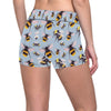 Bee Pattern Print Design BEE08 Yoga Shorts