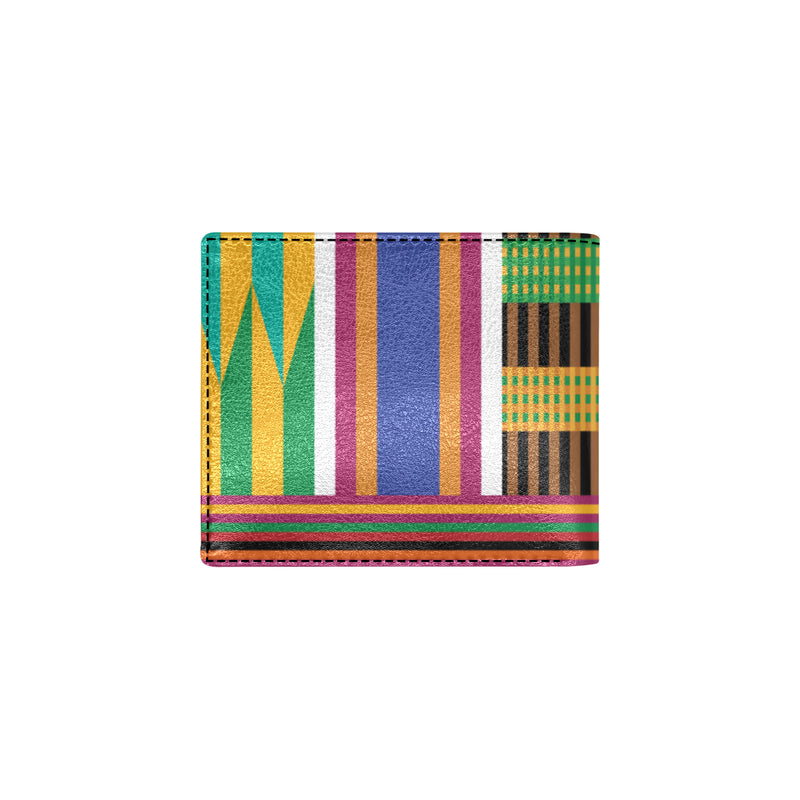 Kente Pattern Print Design 03 Men's ID Card Wallet