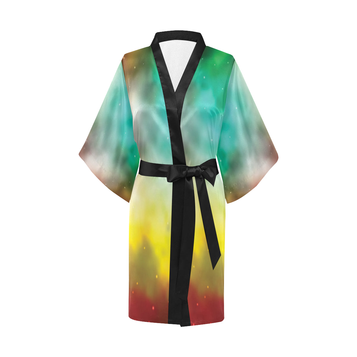Nebula Pattern Print Design A04 Women's Short Kimono