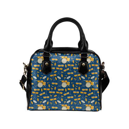 Drum Set Pattern Print Design 03 Shoulder Handbag