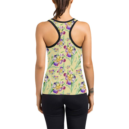 Iris Pattern Print Design IR06 Women's Racerback Tank Top