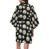 Daisy Pattern Print Design DS01 Women Kimono Robe