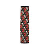 Red Rose Skull Design Print Car Seat Belt Cover