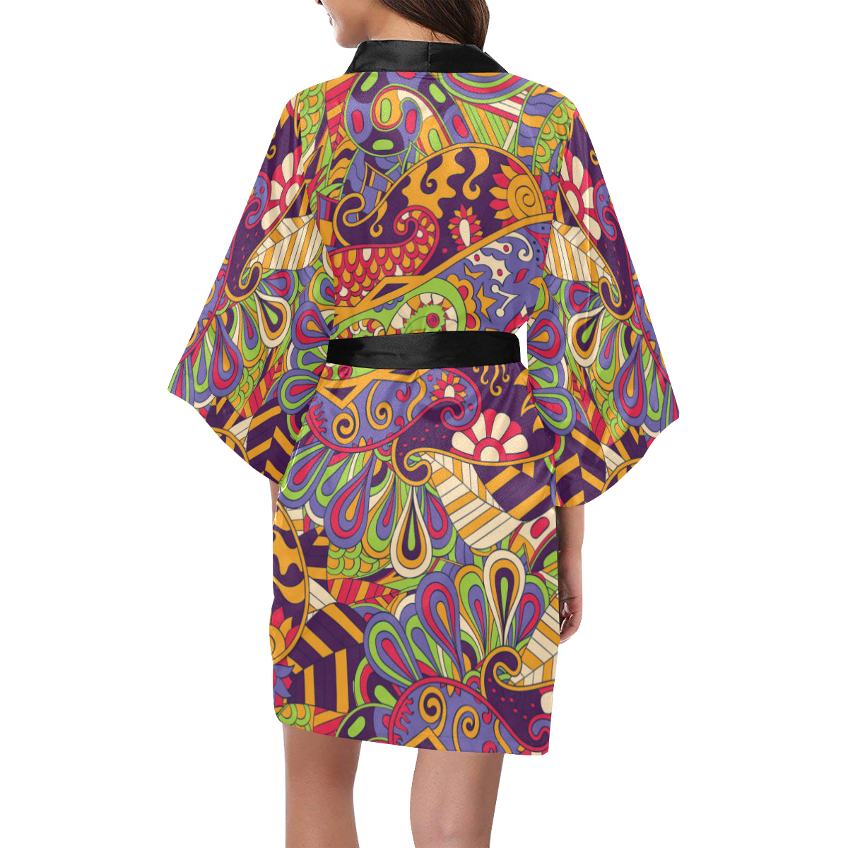 Pucci Pattern Print Design A04 Women's Short Kimono