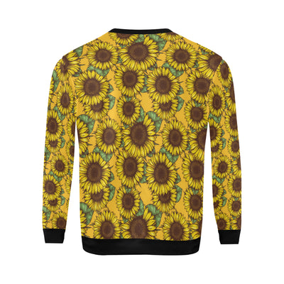 Sunflower Pattern Print Design SF04 Men Long Sleeve Sweatshirt