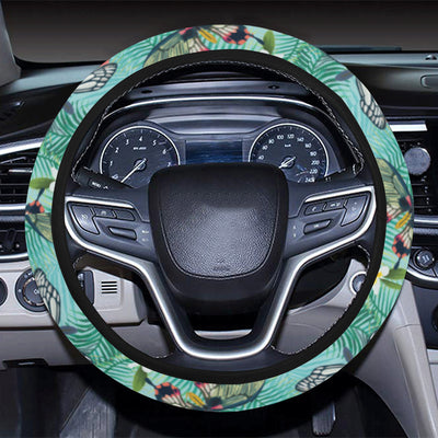 Butterfly Pattern Print Design 09 Steering Wheel Cover with Elastic Edge