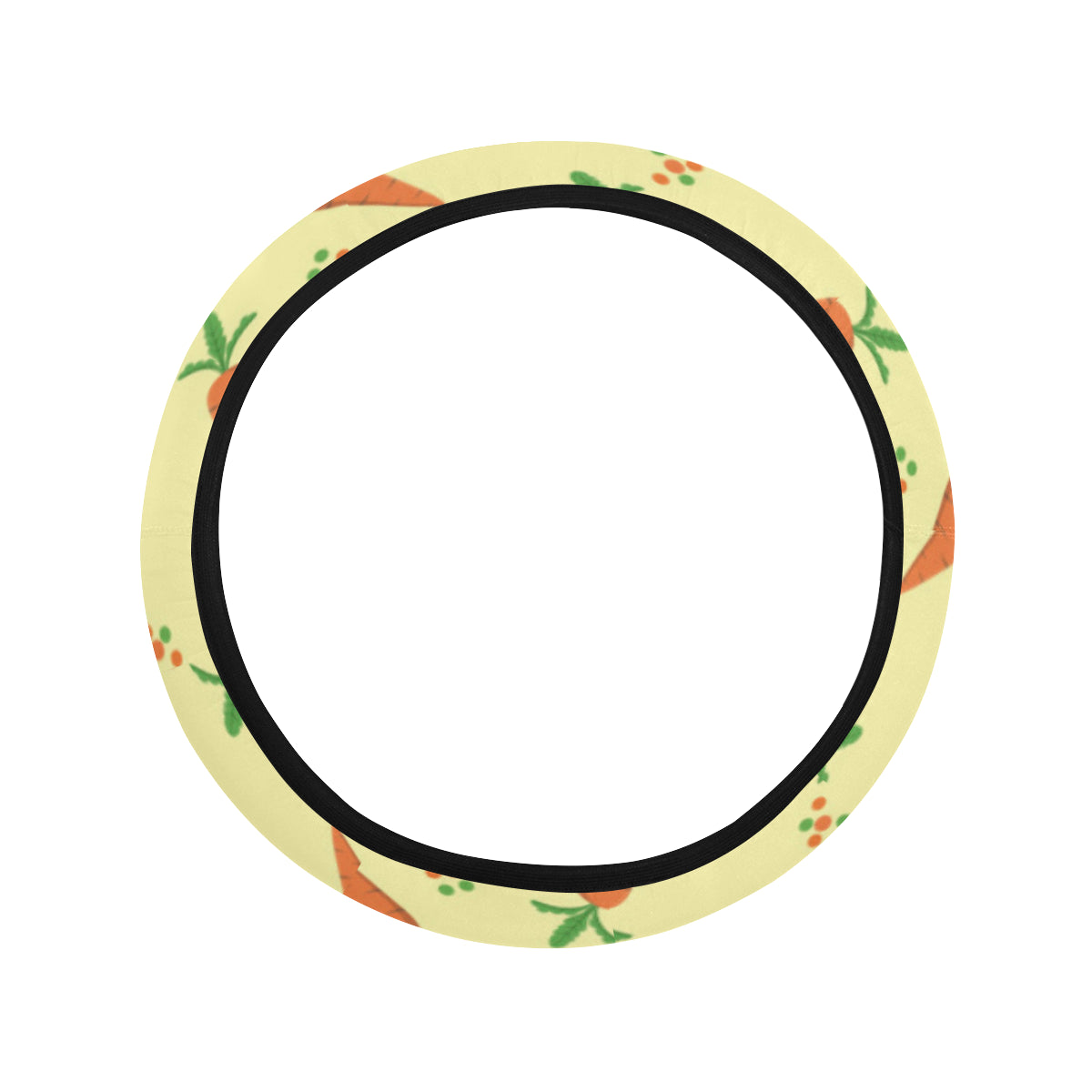 Carrot Pattern Print Design 04 Steering Wheel Cover with Elastic Edge