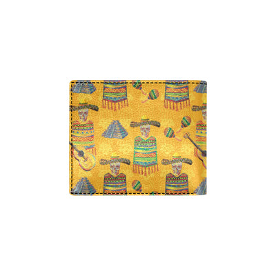 Maracas Mexican Style Pattern Print Design 02 Men's ID Card Wallet