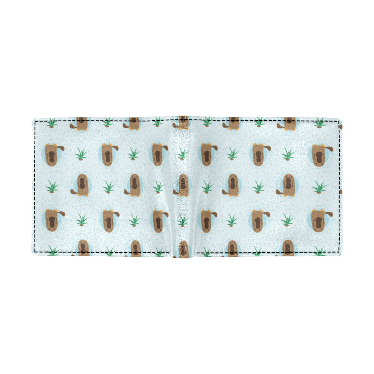 Platypus Pattern Print Design A04 Men's ID Card Wallet