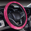 Camo Pink Pattern Print Design 01 Steering Wheel Cover with Elastic Edge