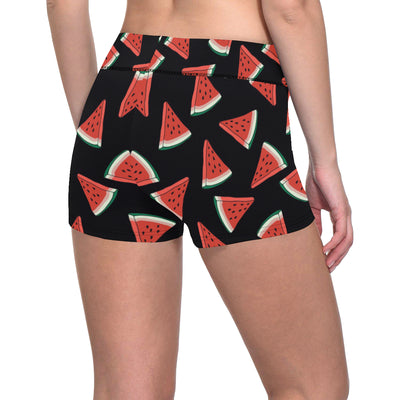 Watermelon Pattern Print Design WM01 Yoga Shorts