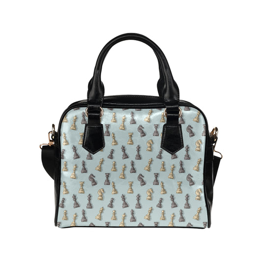 Chess Pattern Print Design 02 Shoulder Handbag