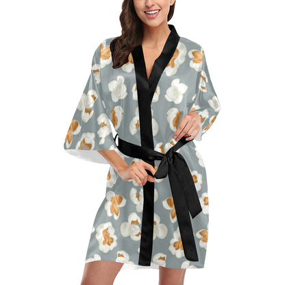 Popcorn Pattern Print Design A05 Women's Short Kimono