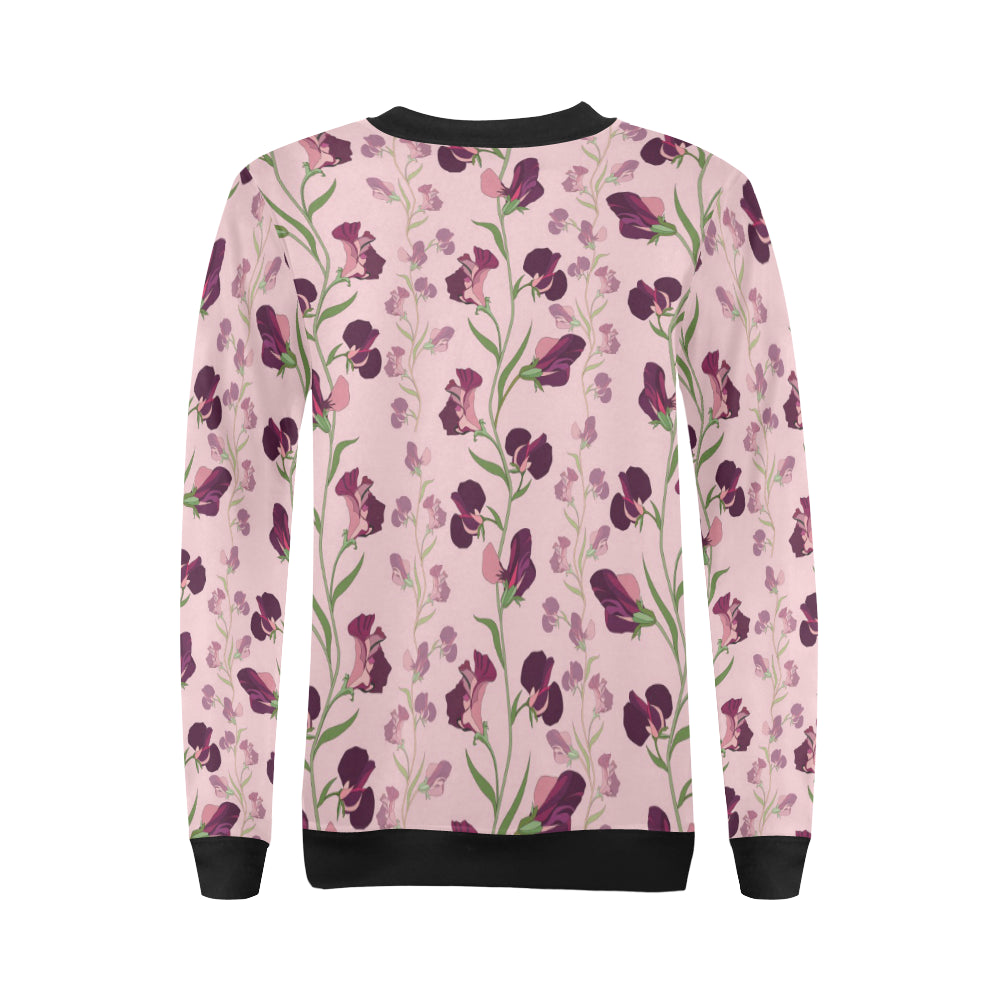 Peony Pattern Print Design PE09 Women Long Sleeve Sweatshirt-JorJune