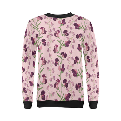 Peony Pattern Print Design PE09 Women Long Sleeve Sweatshirt-JorJune