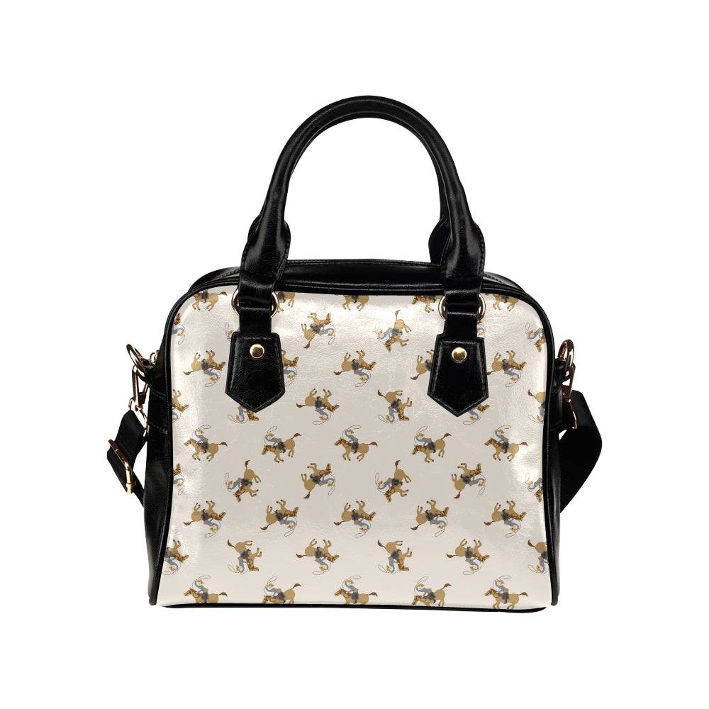 Cowboy Pattern Print Design 01 Shoulder Handbag