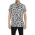 Snow Leopard Skin Print Men's Short Sleeve Button Up Shirt