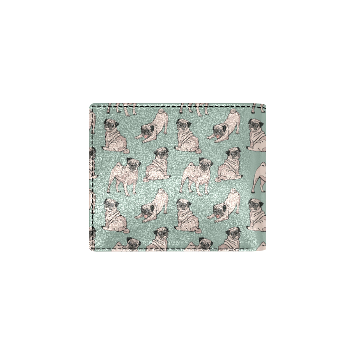 Pug Pattern Print Design A01 Men's ID Card Wallet