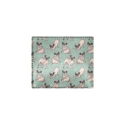 Pug Pattern Print Design A01 Men's ID Card Wallet