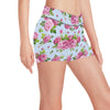 Rose Pink Pattern Print Design RO08 Yoga Shorts