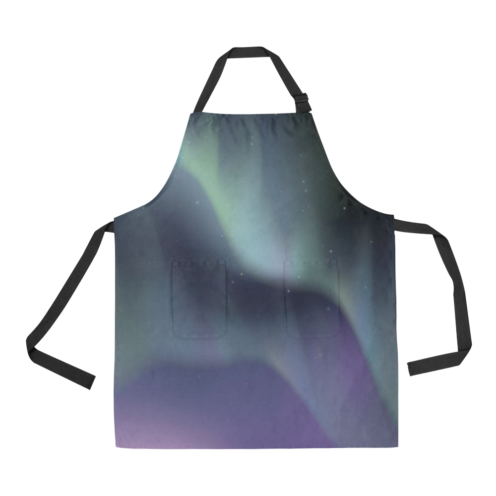 Aurora Borealis Pattern Print Design 01 Apron with Pocket