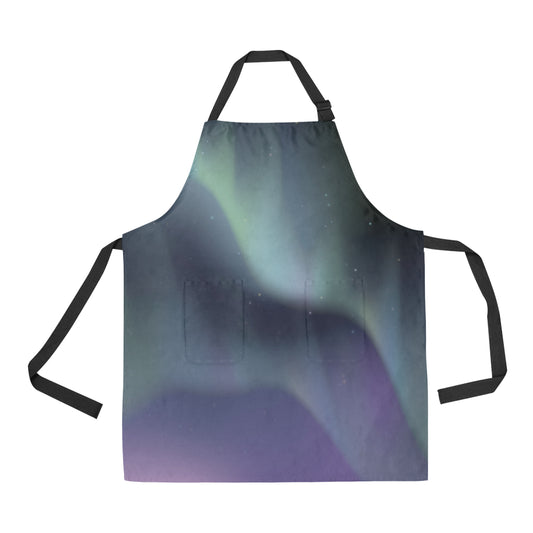Aurora Borealis Pattern Print Design 01 Apron with Pocket