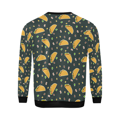 Taco Pattern Print Design TC02 Men Long Sleeve Sweatshirt