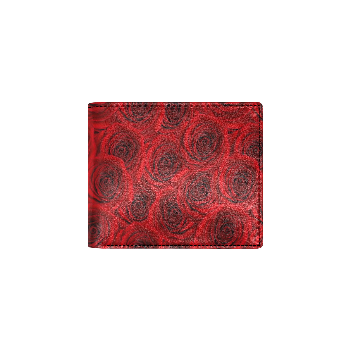 Rose Red Pattern Print Design RO04 Men's ID Card Wallet