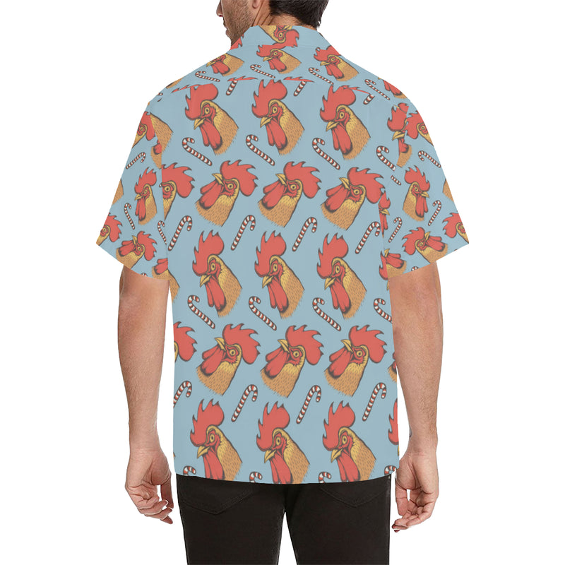 Rooster Pattern Print Design A05 Men's Hawaiian Shirt