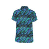 Abalone Pattern Print Design 03 Men's Short Sleeve Button Up Shirt