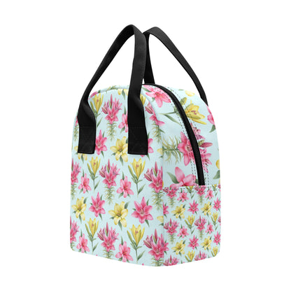 Lily Pattern Print Design LY010 Insulated Lunch Bag