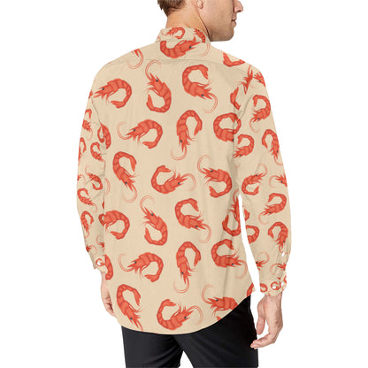 Prawn Pattern Print Design 02 Men's Long Sleeve Shirt